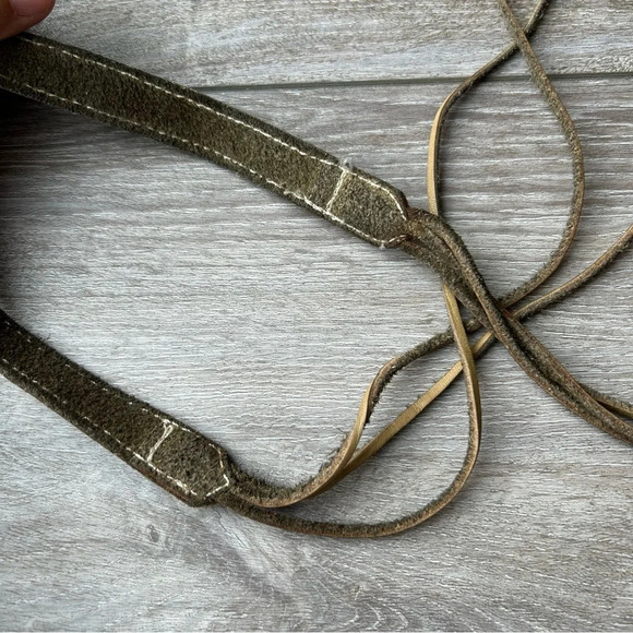 Vintage OTTO Full Leather Tribal Satchel Crossbody Bag - Picture 14 of 16